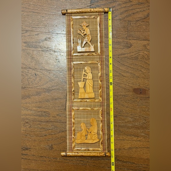 Asian 1970’s Bamboo Wall Art - Picture 6 of 7